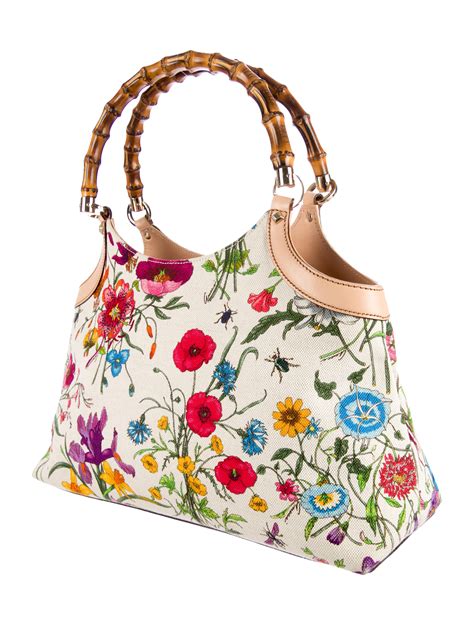 gucci flora bamboo bag|gucci bamboo bags for sale.